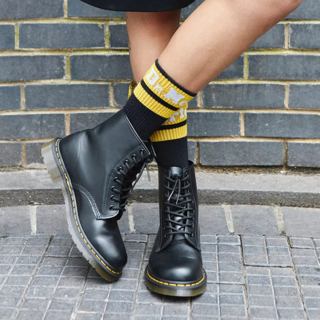 DR. MARTENS ATHLETIC LOGO SOCK en color BLKYLW (6)