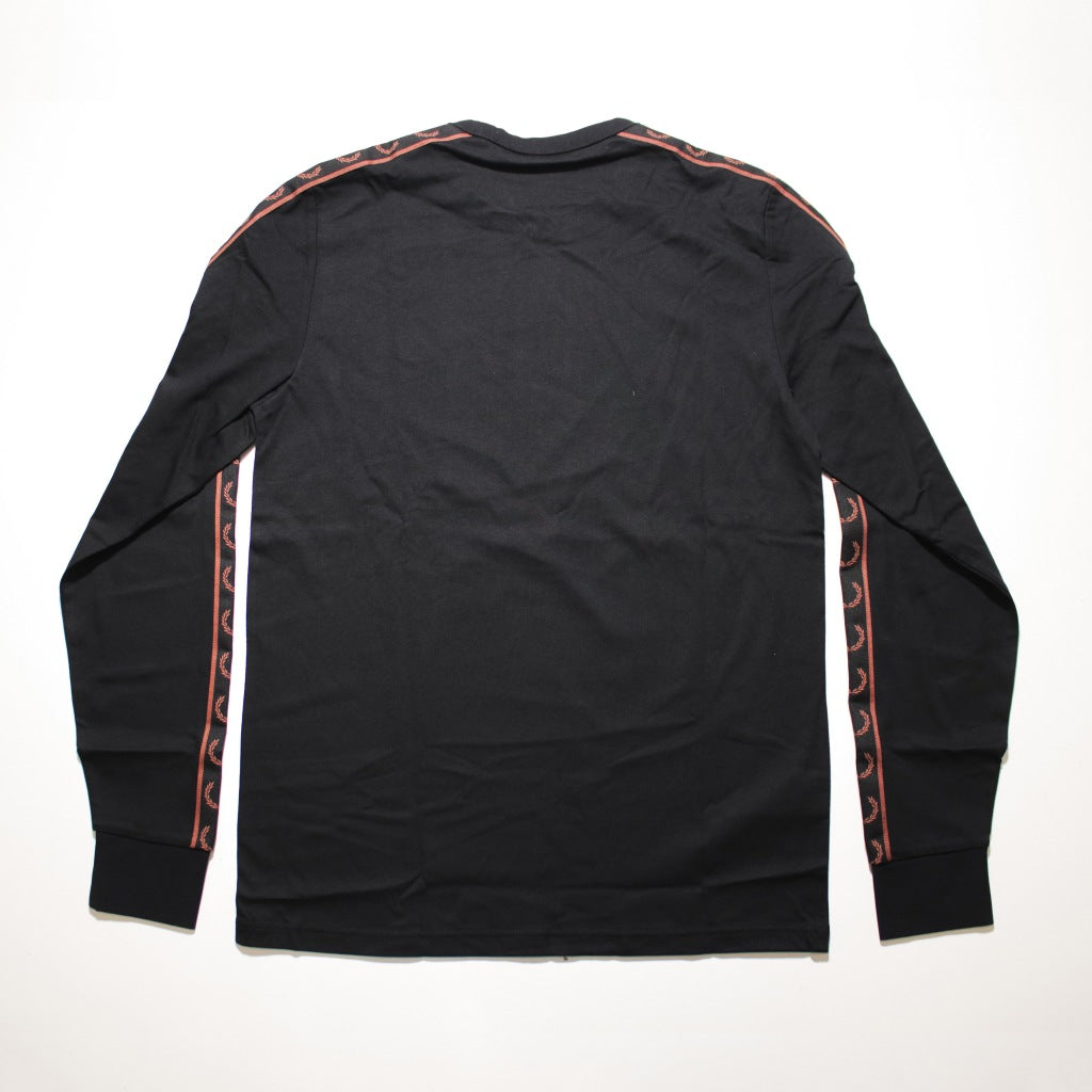 FRED PERRY TAPED LONG SLEEVE TE en color XBLK (5)