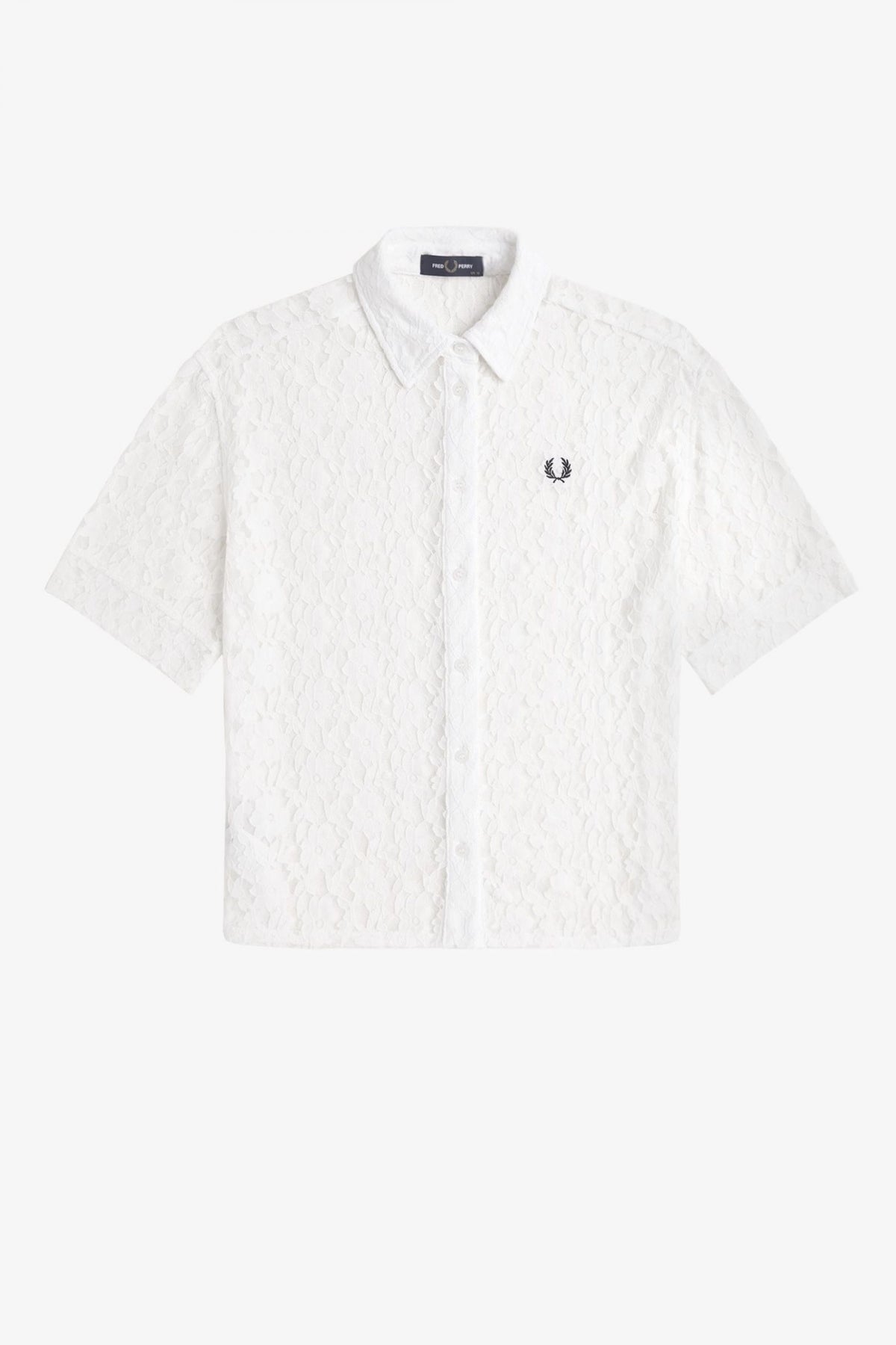 FRED PERRY LACE SHIRT en color WHITE (2)
