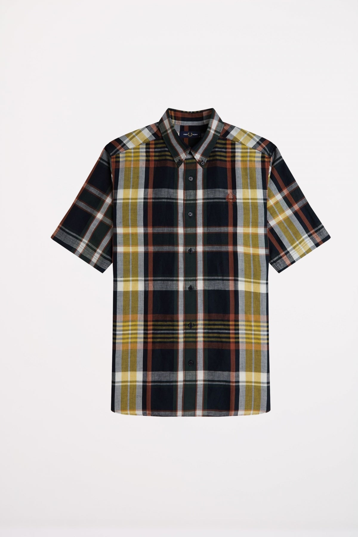 FRED PERRY MADRAS CHECK SHORT S en color NAVY (2)