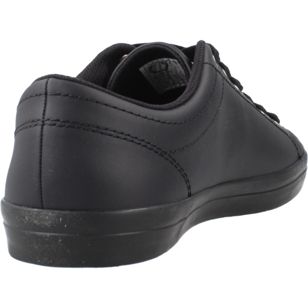 FRED PERRY BASELINE LEATHER en color BLACK (3)