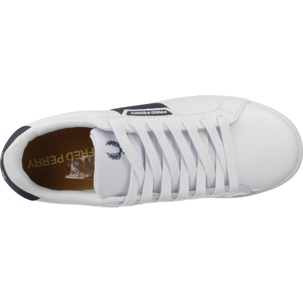 FRED PERRY LEATHER BRANDE en color WHITE (7)