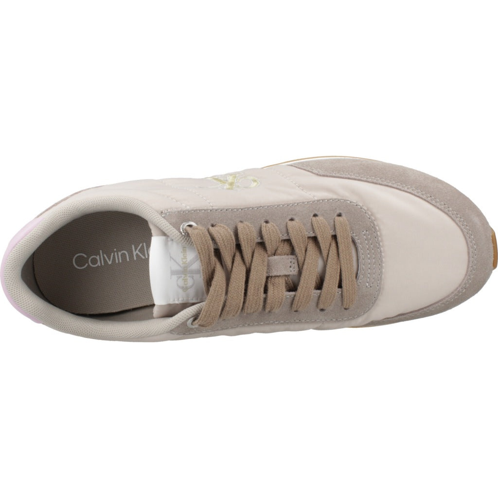 CALVIN KLEIN RETRO RUNNER LACE UP en color TAUPE (7)