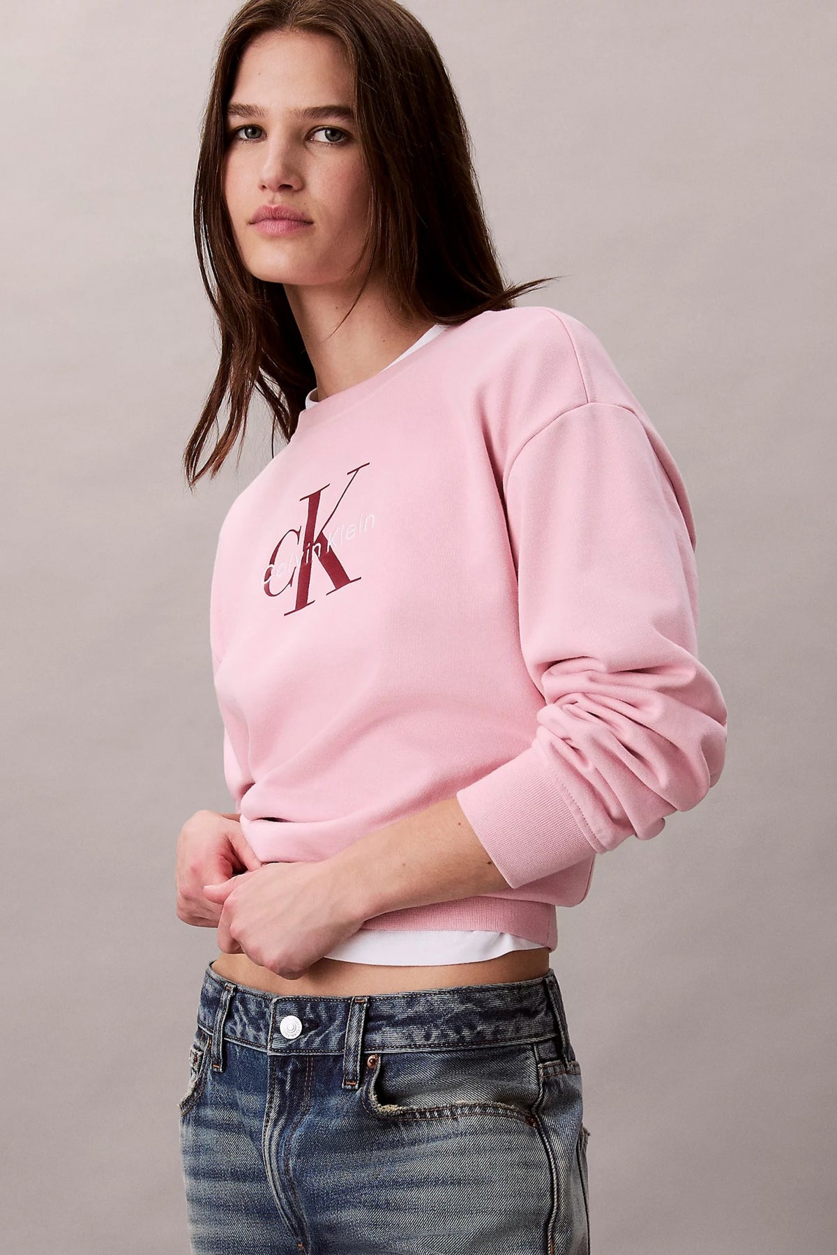CALVIN KLEIN LS MONOLOGO FRENCH en color PINK (2)