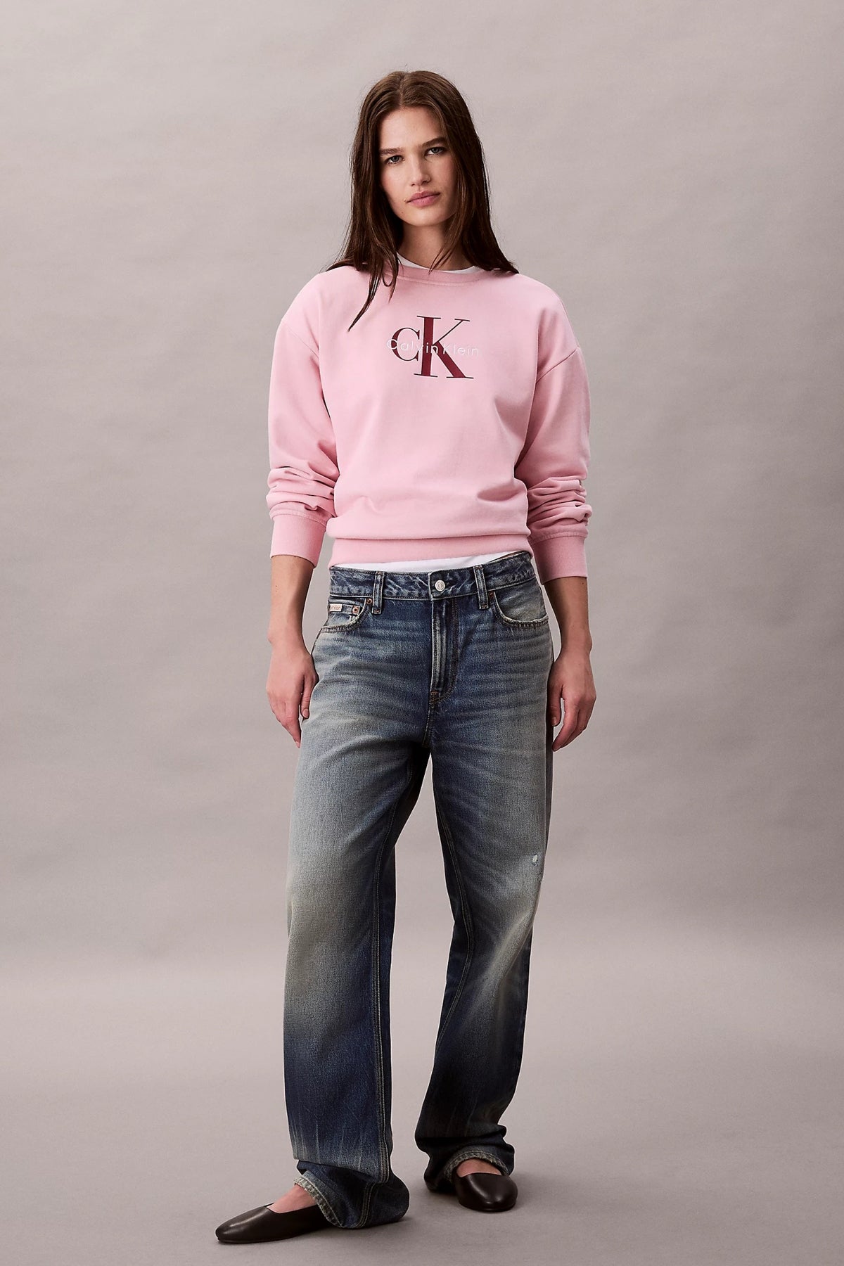 CALVIN KLEIN LS MONOLOGO FRENCH en color PINK (4)