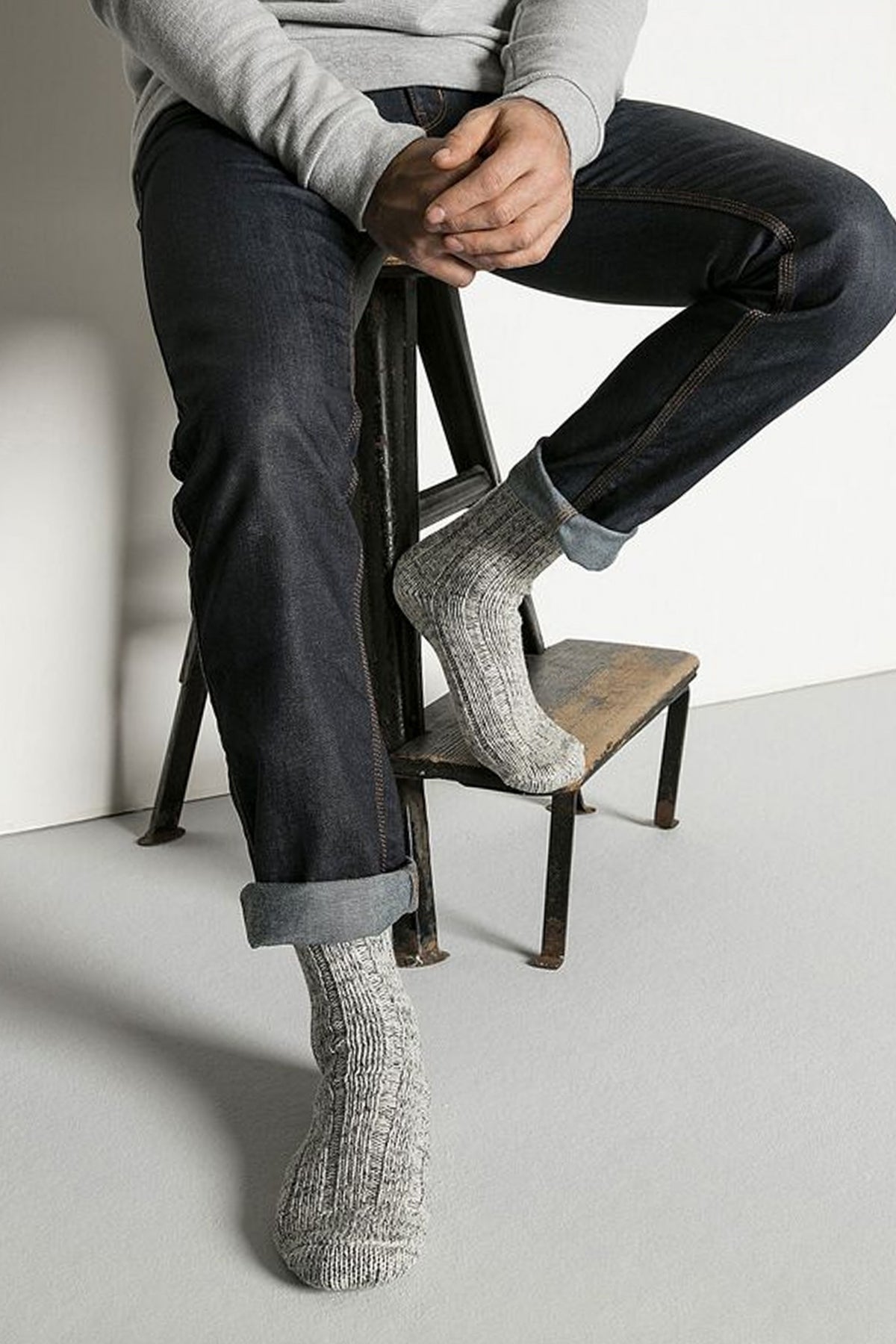 BIRKENSTOCK COTTON TWIST MEN en color GRAY (5)