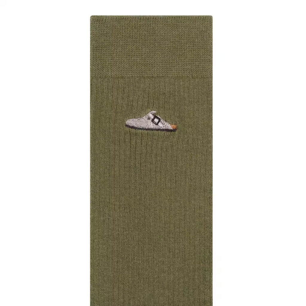 BIRKENSTOCK COTTON RIBBED SOCKS en color PINGRN (4)