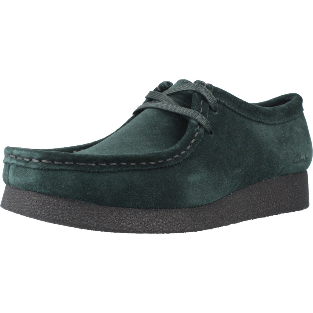 CLARKS WALLABEE EVO SH en color DRKGRN (1)