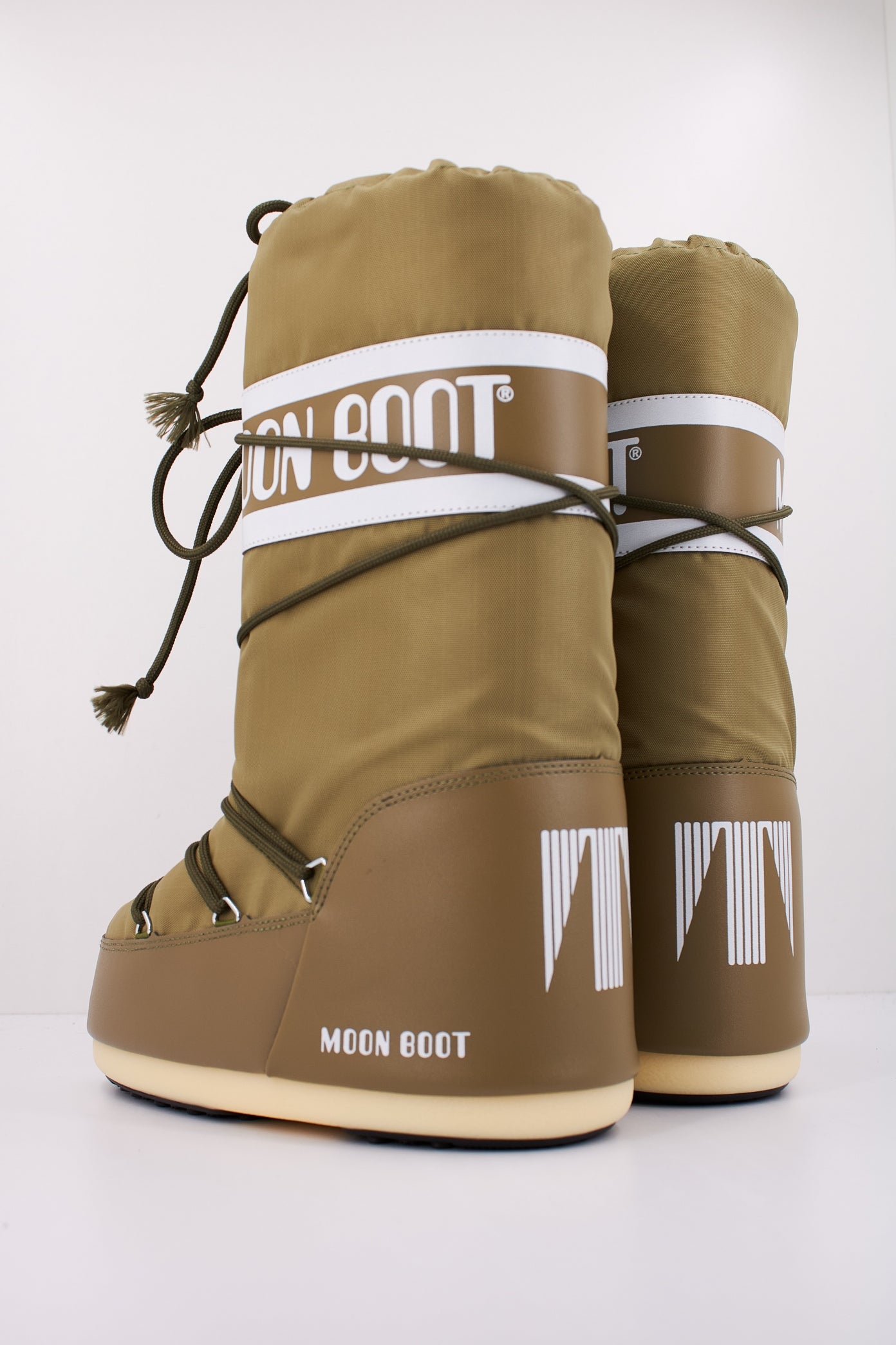 MOON BOOT MB ICON NYLON en color KHAKI (4)