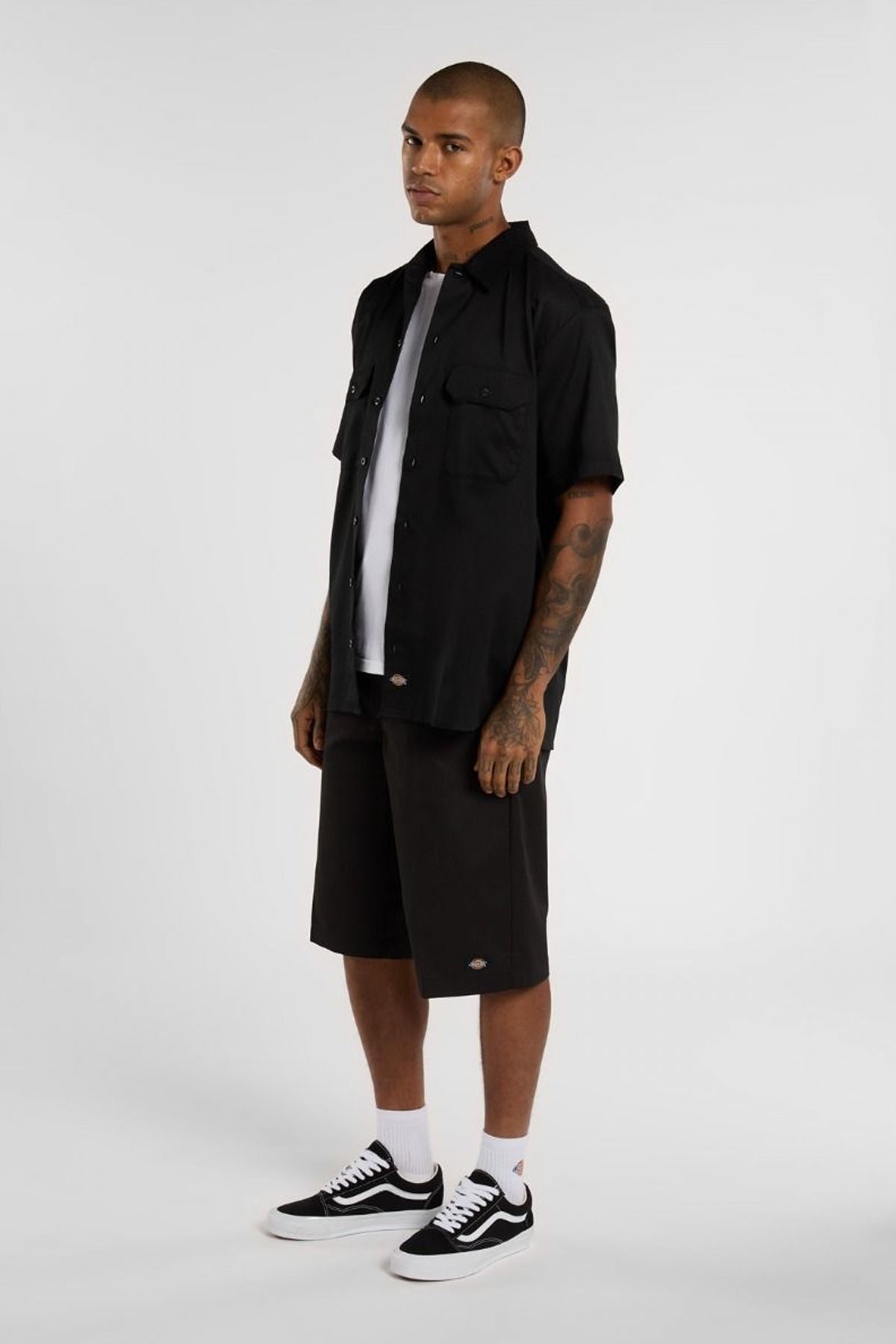 DICKIES WORK SHIRT SS REC BL en color BLK (5)