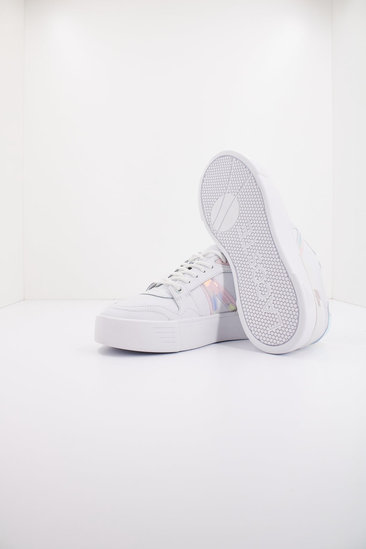 LACOSTE L EVO LEATHER en color WHTLTPNK (4)