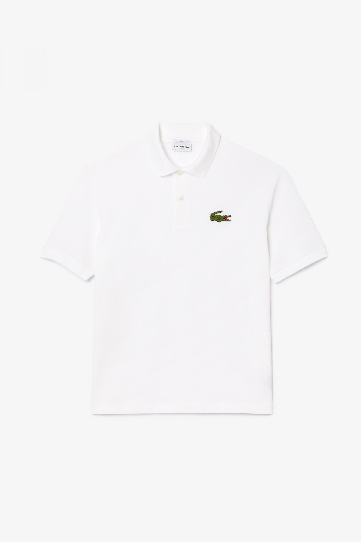 LACOSTE SHORT SLEEVED RIBBE en color WHITE (2)