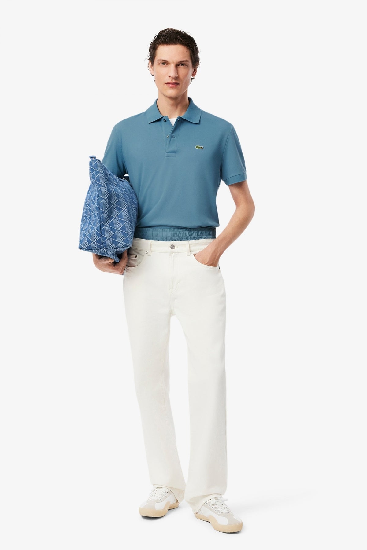 LACOSTE SHORT SLEEVED RIBBE en color LMSTON (4)