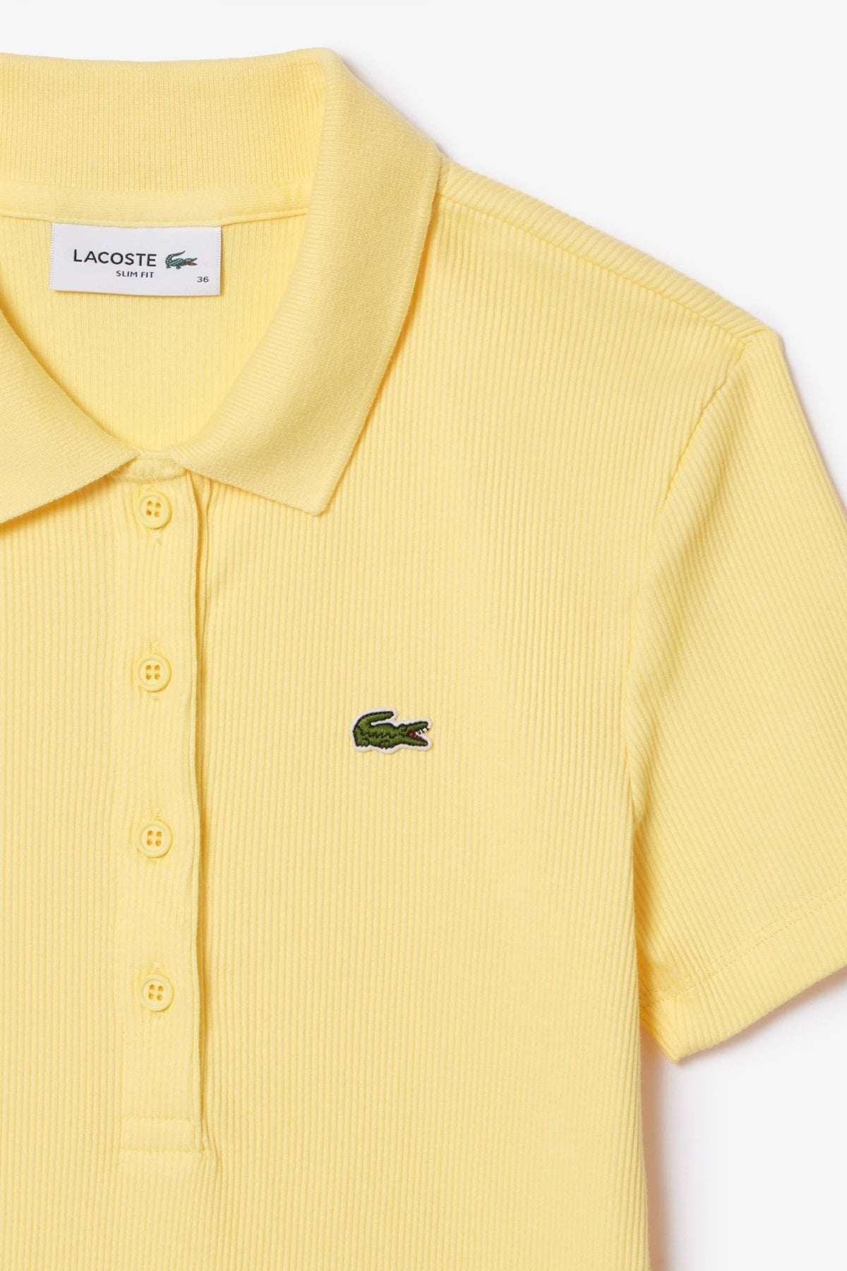 LACOSTE RIBBED COLLAR SHIRT en color YELLOW (4)