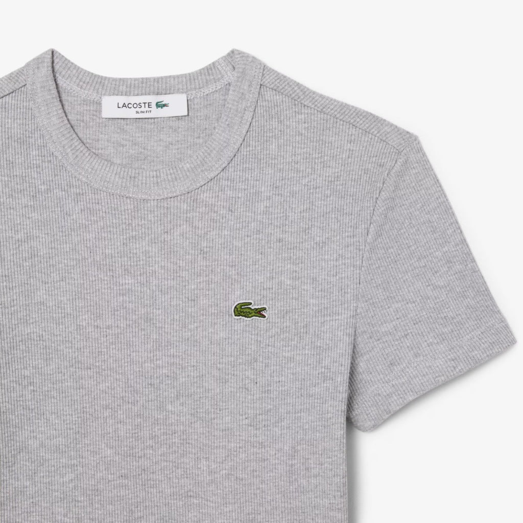LACOSTE SLIM FIT RIBBED COTT en color SILVER (4)