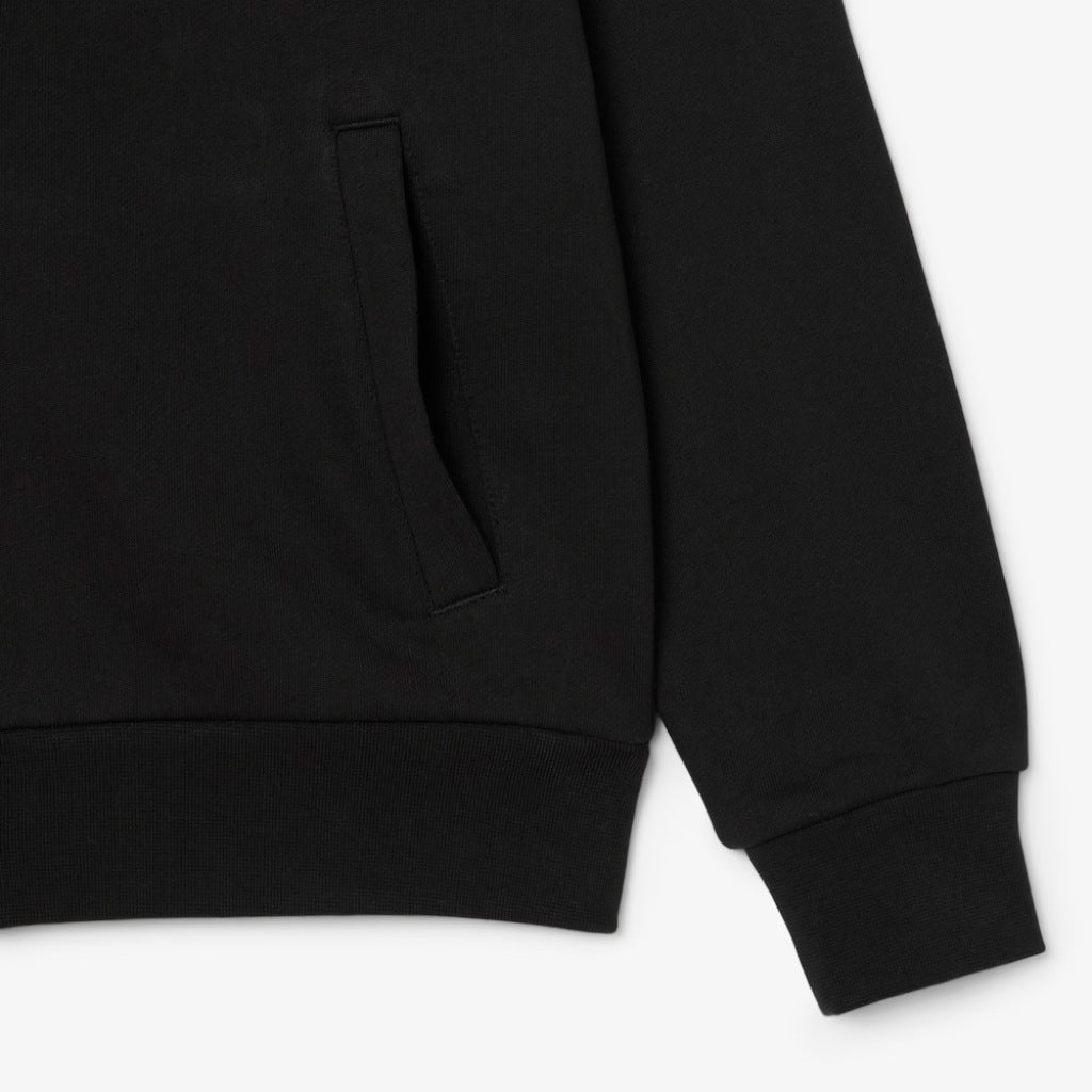 LACOSTE ZIPPED FLEECE HOODIE en color BLACK (6)