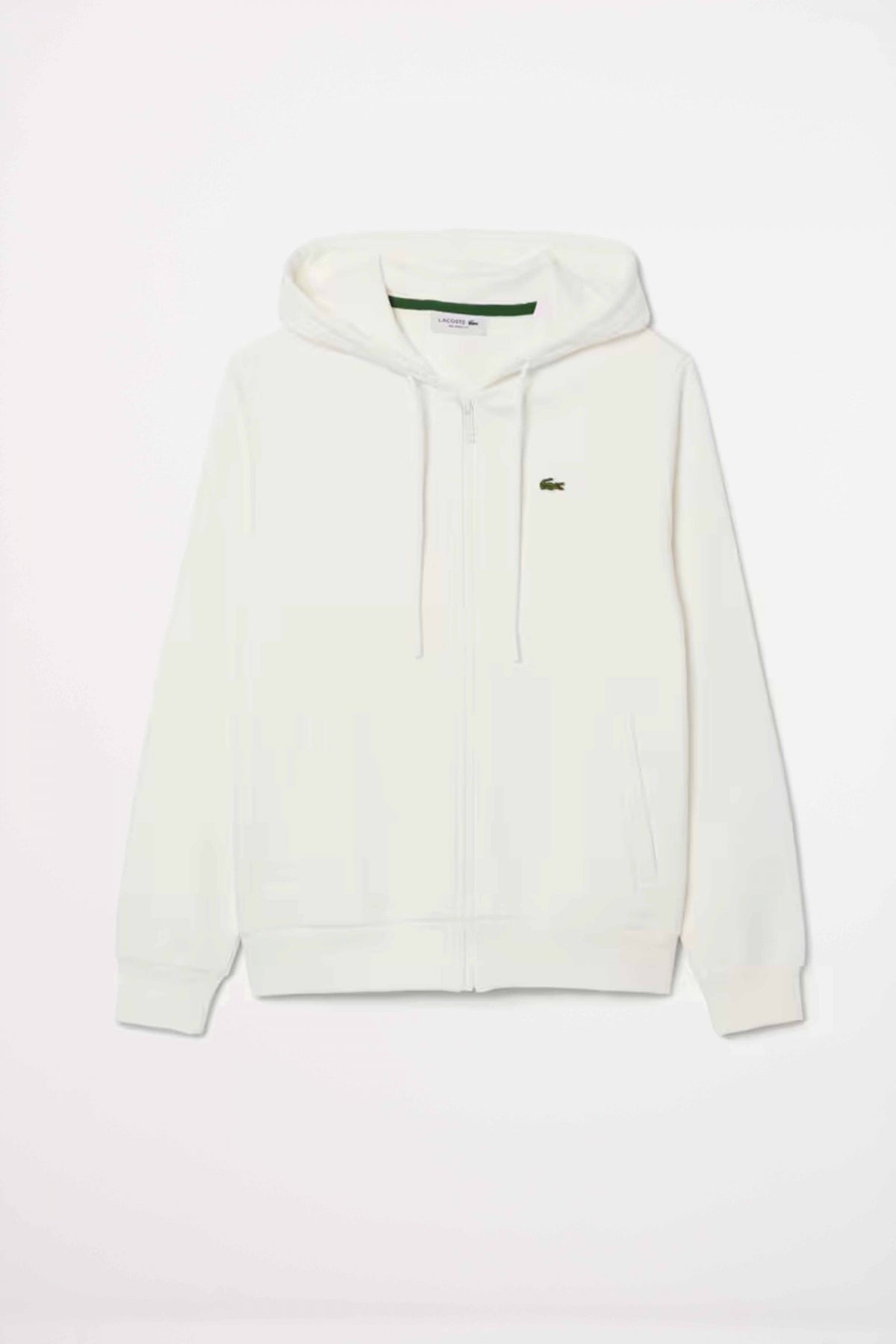 LACOSTE ZIPPED FLEECE HOODIE en color FLOUR (2)
