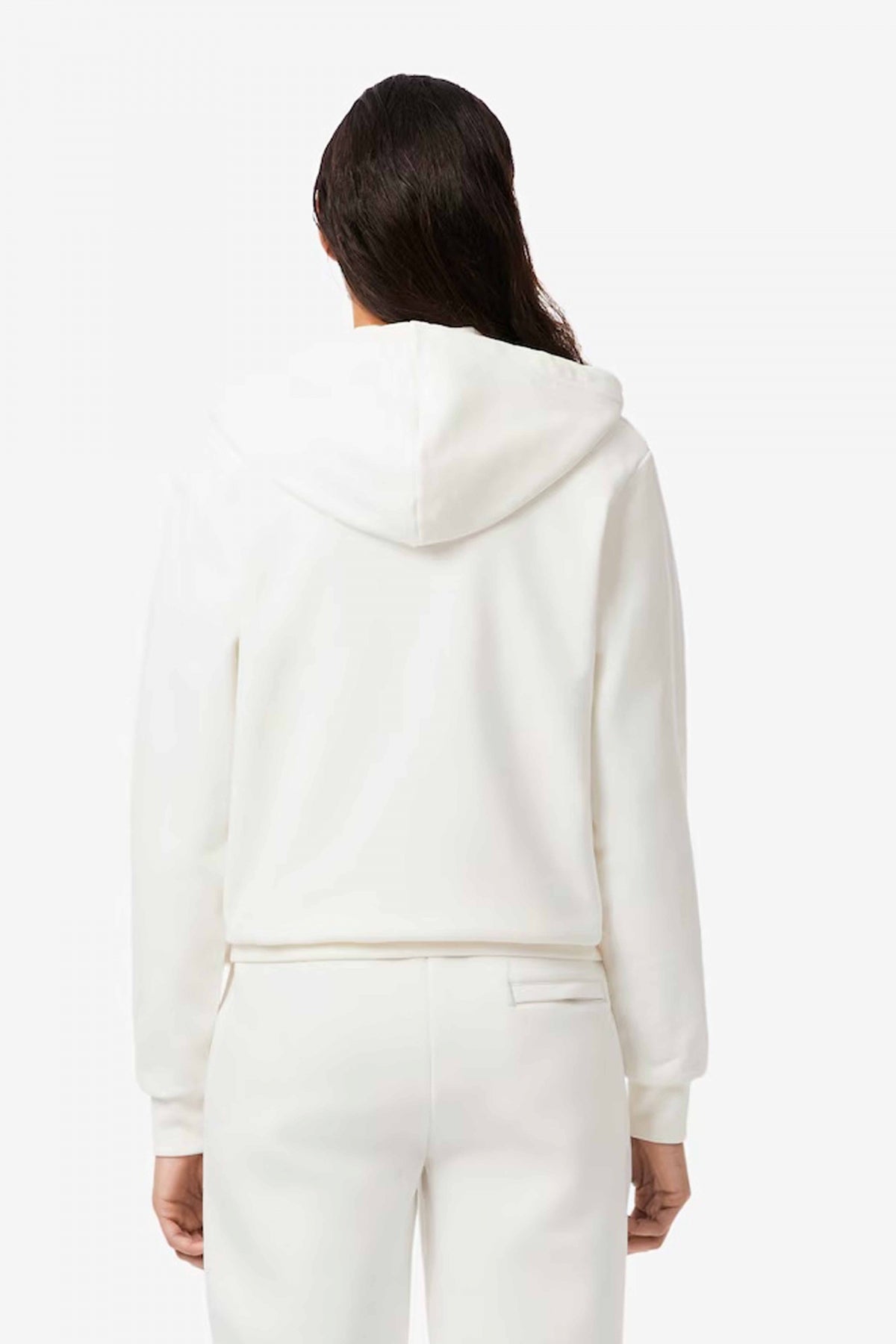LACOSTE ZIPPED FLEECE HOODIE en color FLOUR (3)