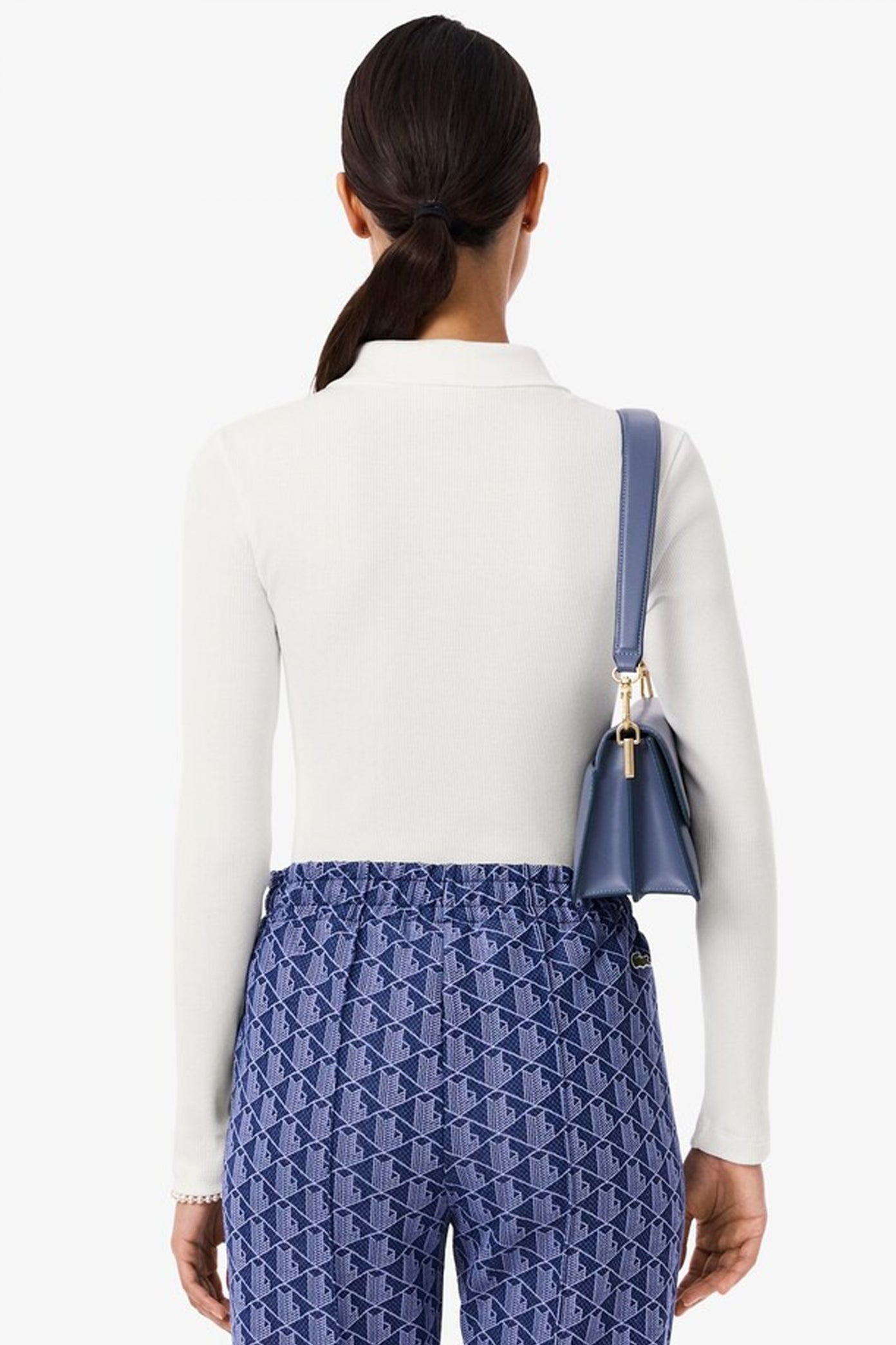 LACOSTE RIBBED COLLAR SHIRT en color FLOUR (3)