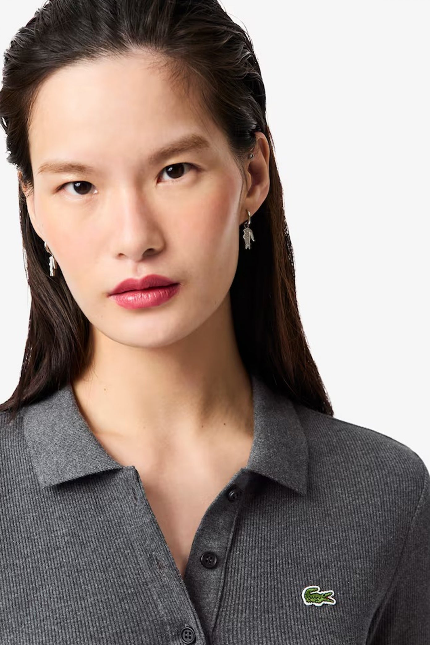 LACOSTE RIBBED COLLAR SHIRT en color PITCH (4)