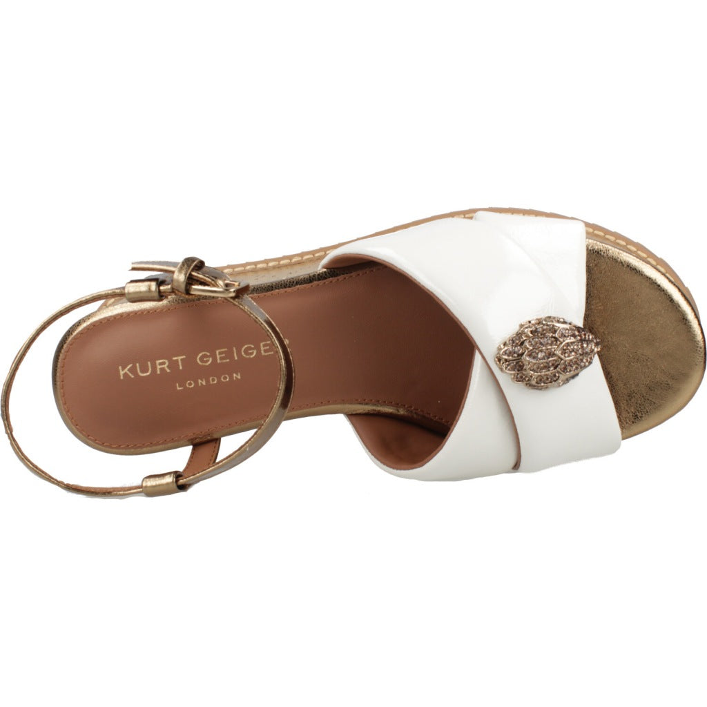 KURT GEIGER LONDON ORSON CROSS FLATFORM en color OPNWHT (7)