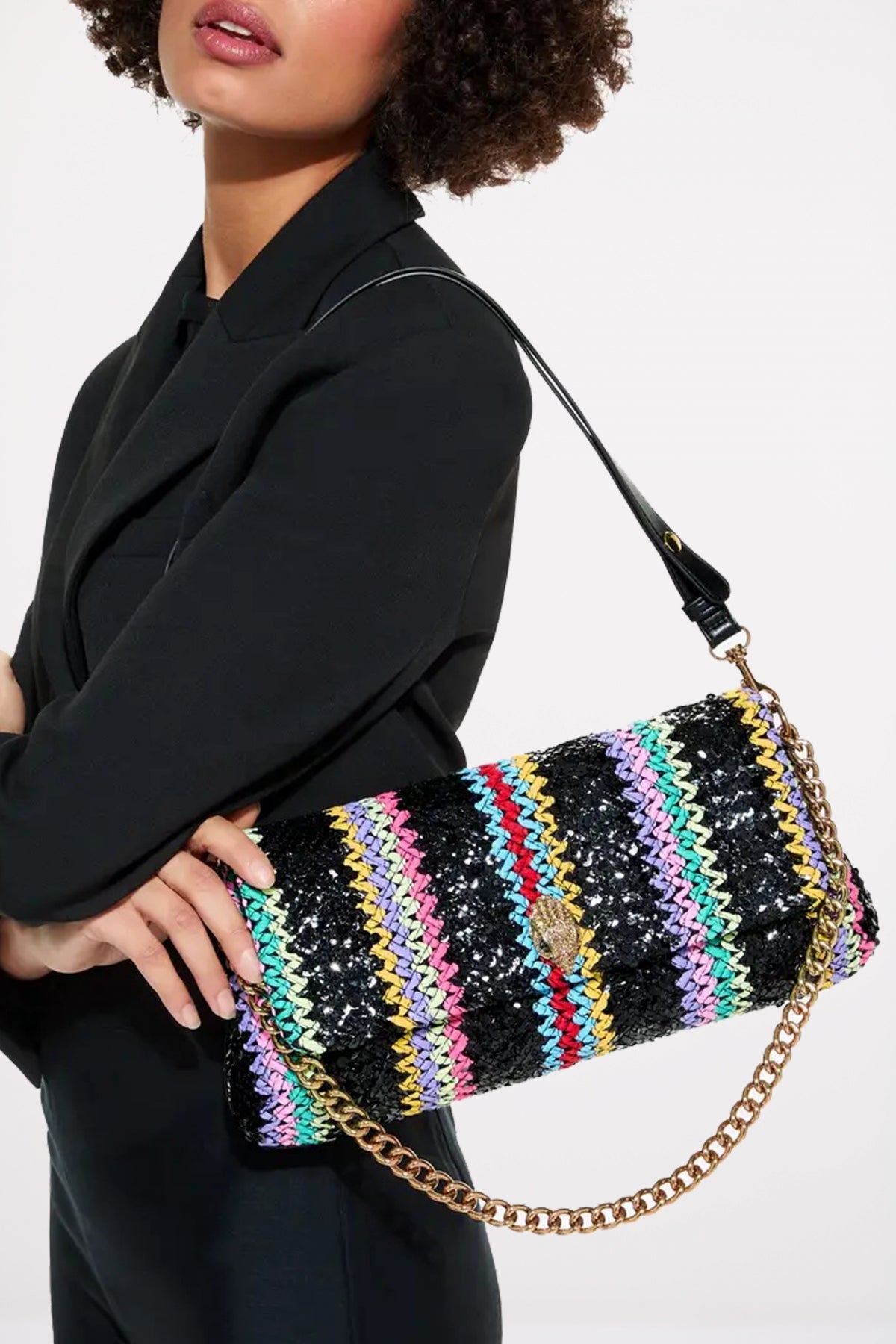 KURT GEIGER LONDON LONG KENSINGTON BAG en color CHRCL (4)