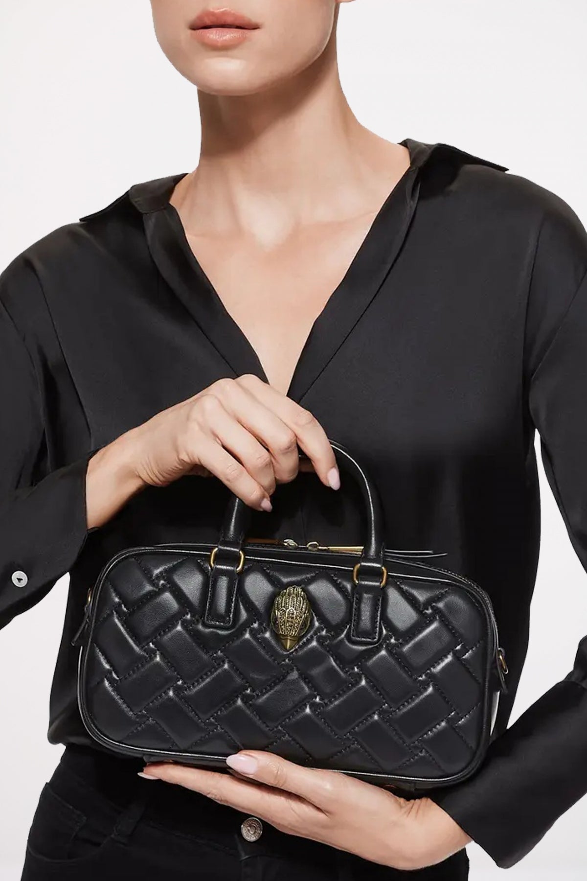 KURT GEIGER LONDON SM KENSINGTON DUFFLE en color BLACK  (4)