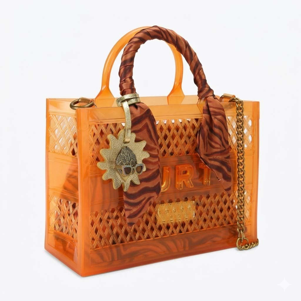 KURT GEIGER LONDON JELLY SM TOTE BAG en color OPNBWN (6)