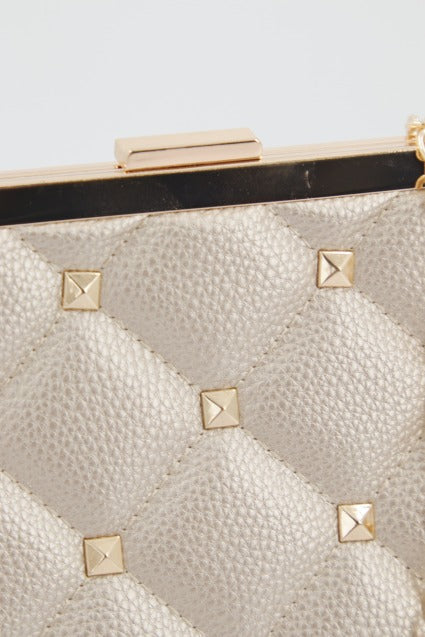 MENBUR M BOLSO ACOLCHA en color GOLD (4)