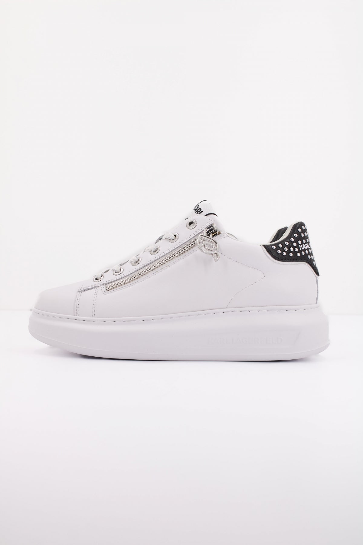 KARL LAGERFELD KAPRI STUD ZIP LO LA en color S WHITE (1)