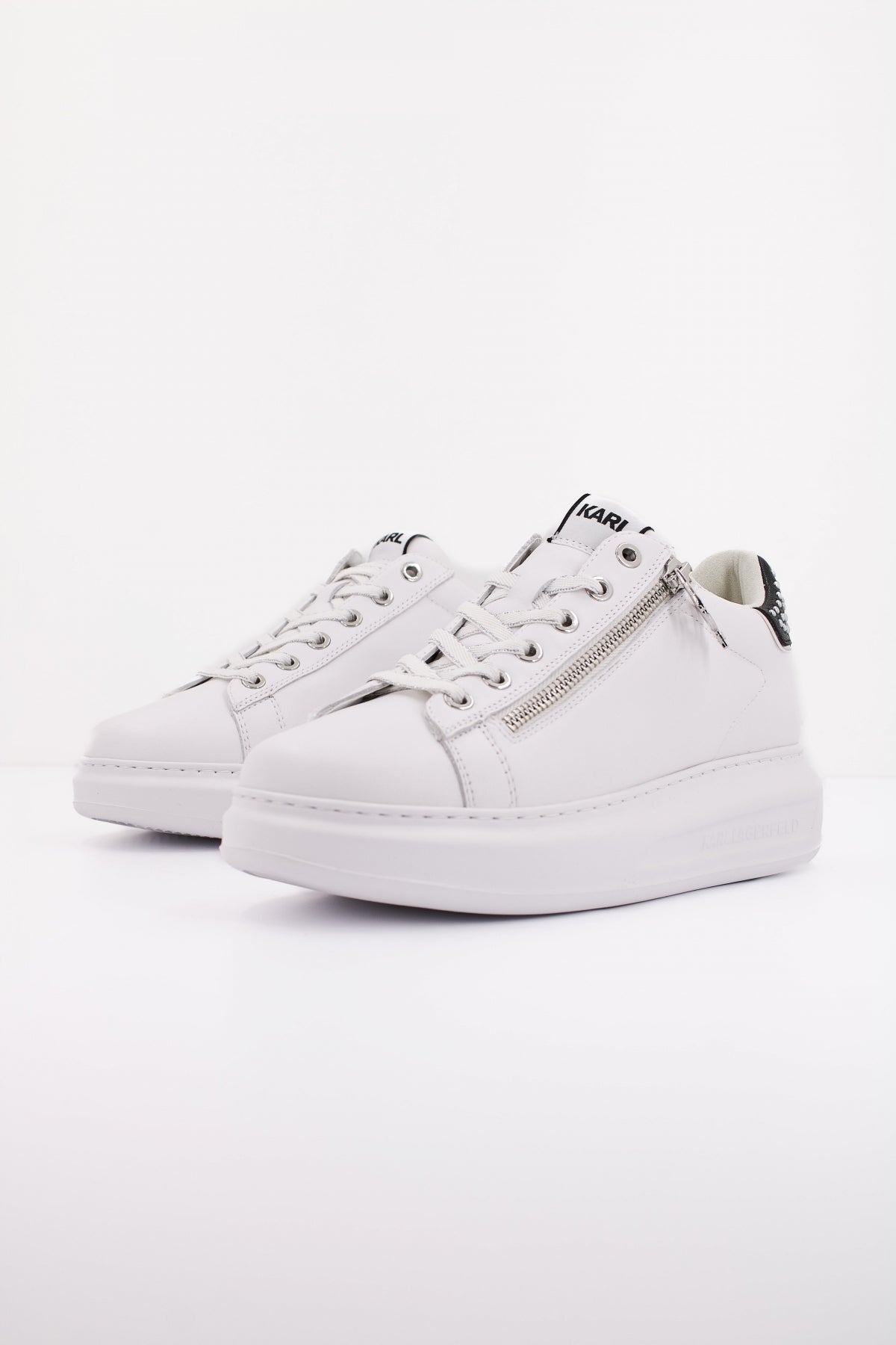 KARL LAGERFELD KAPRI STUD ZIP LO LA en color S WHITE (2)