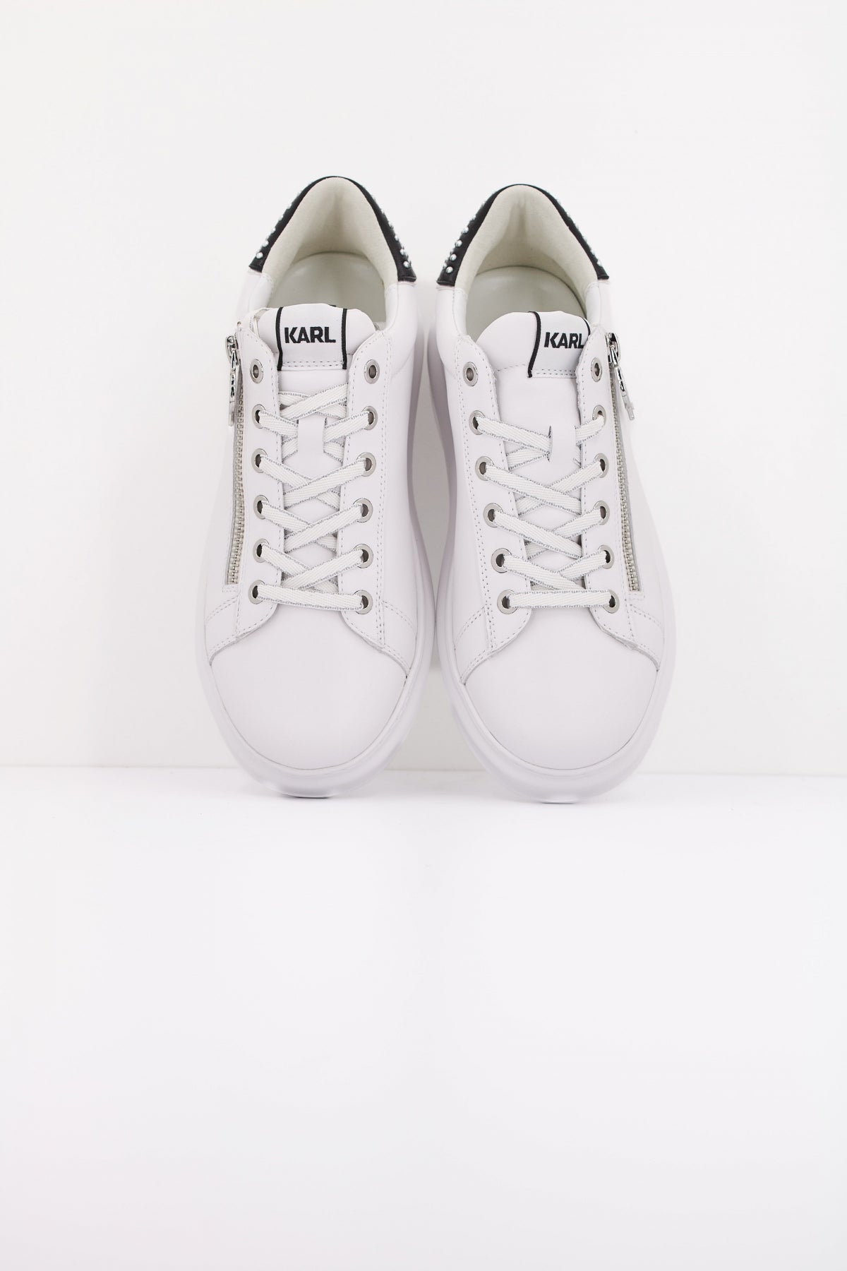KARL LAGERFELD KAPRI STUD ZIP LO LA en color S WHITE (3)