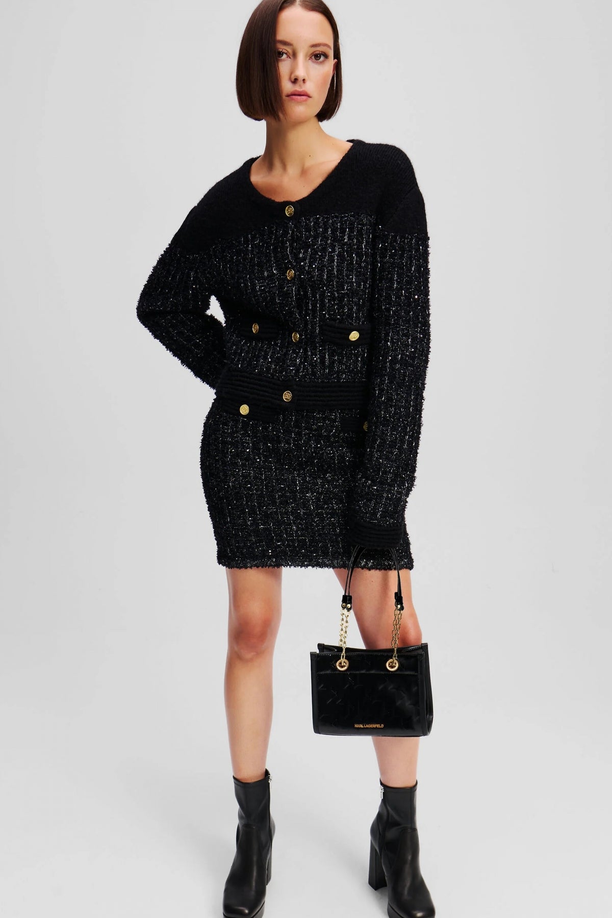 KARL LAGERFELD SKUARE SP SHINY MONO en color BLACK (4)