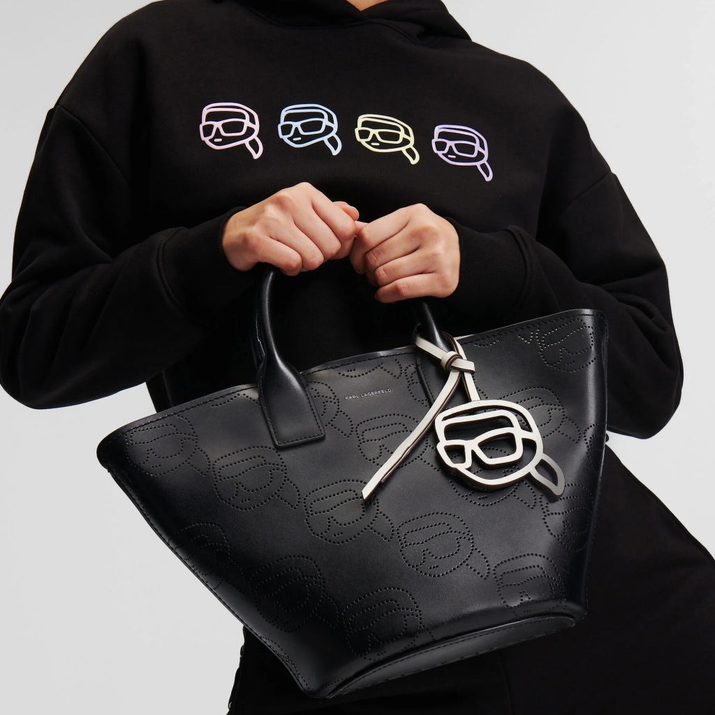 KARL LAGERFELD IKON LEATHER PERF T en color BLACK (4)