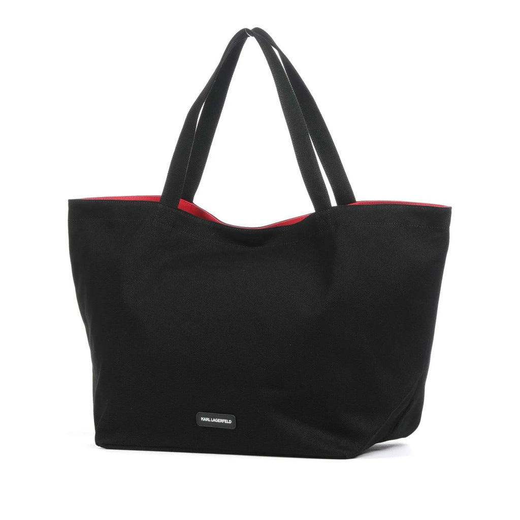 KARL LAGERFELD RSG CANVAS SHOPPER en color BLACK (1)