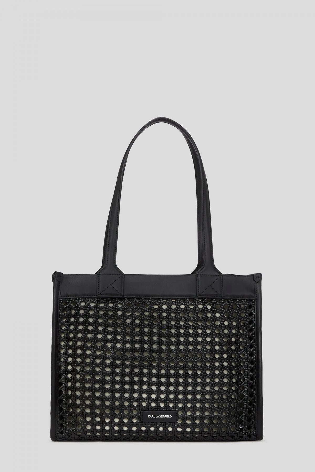 KARL LAGERFELD SKUARE MD TOTE WOVEN en color BLKNKL (2)