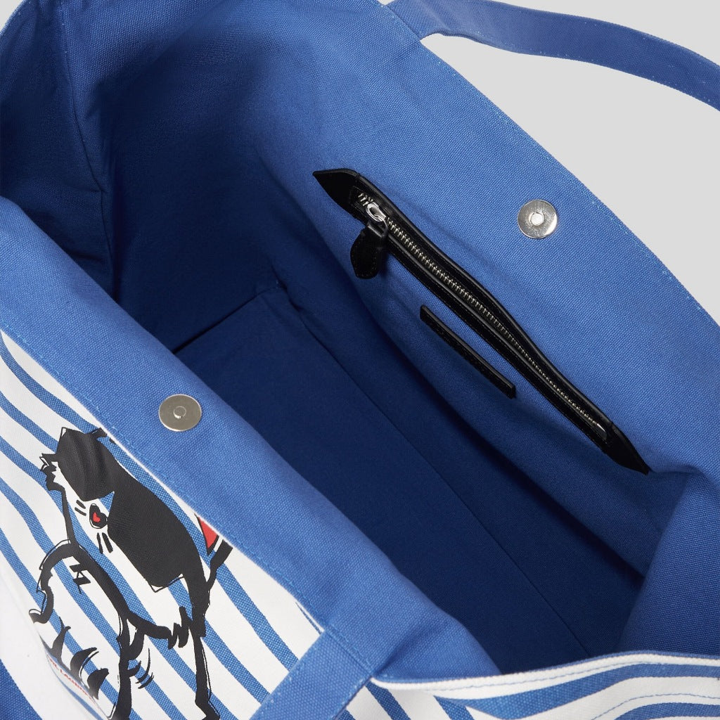 KARL LAGERFELD IKON PRINT STRIPE SH en color WHTBLU (4)