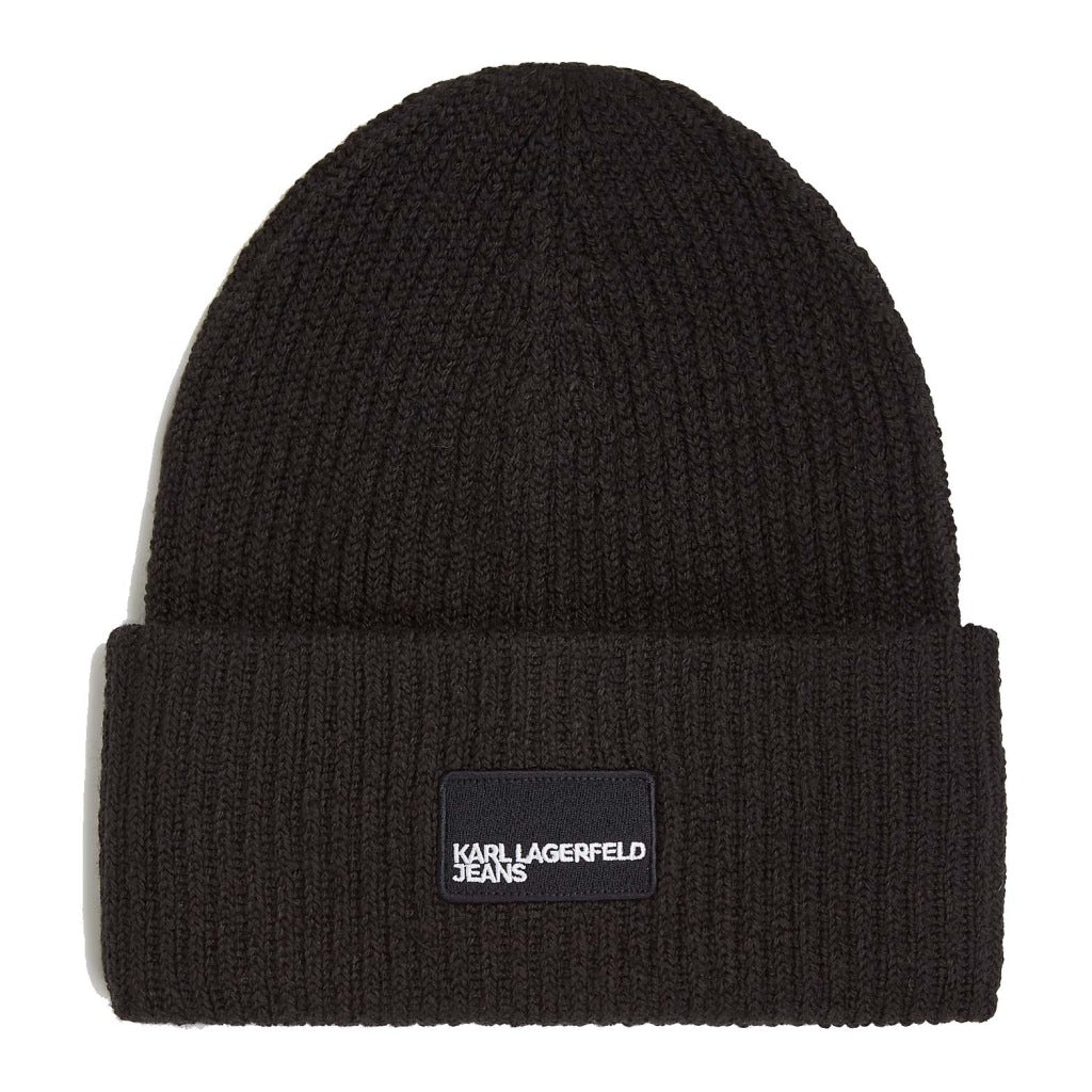 KARL LAGERFELD KLJ PATCH LONG BEANI en color BLACK (1)