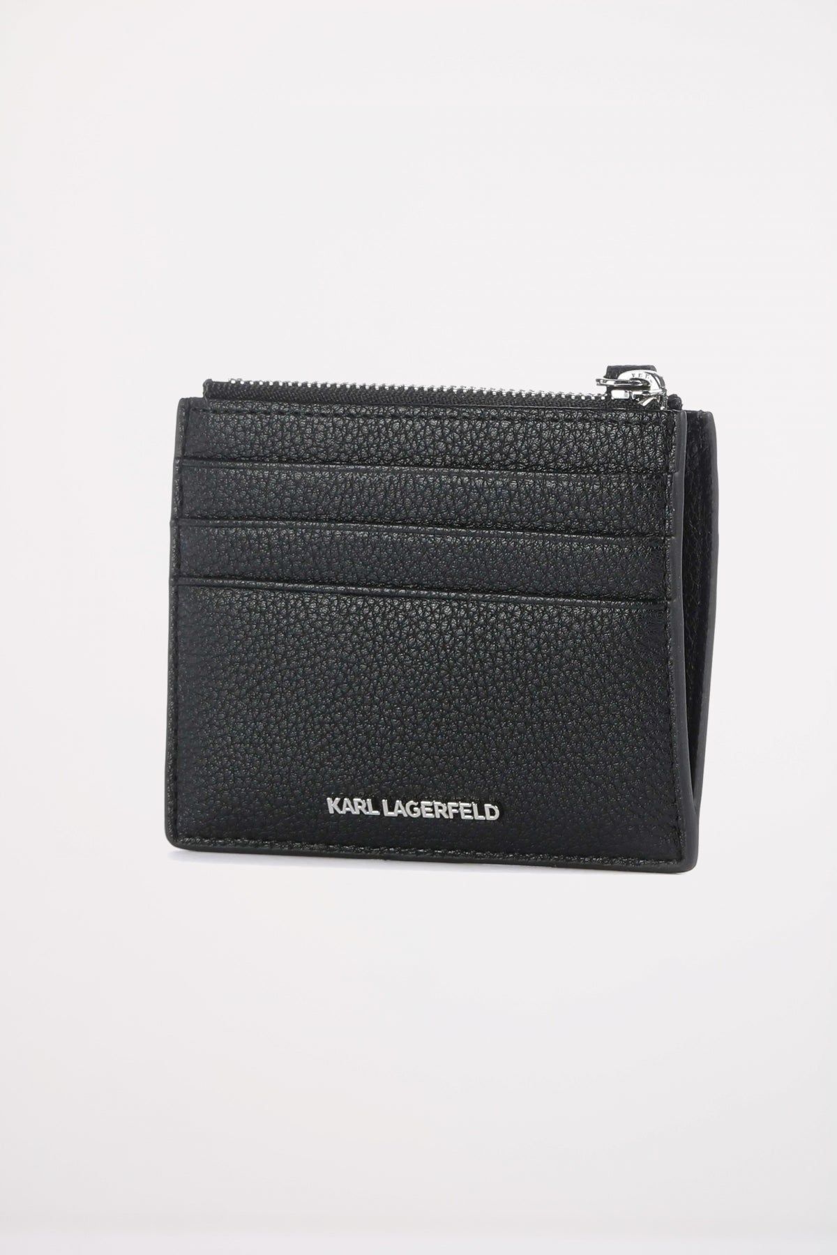 KARL LAGERFELD IKON GRAINY ZIP CARD en color BLACK (2)