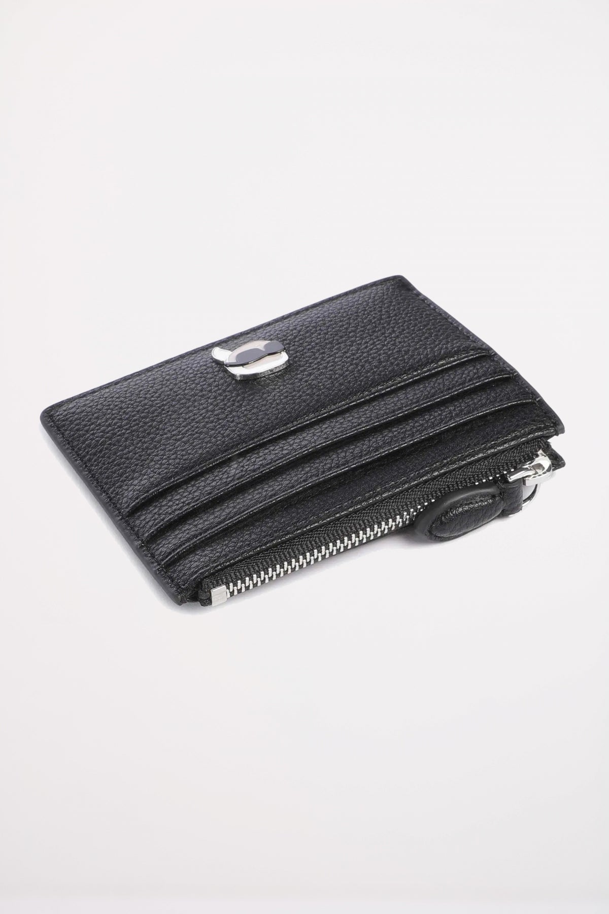 KARL LAGERFELD IKON GRAINY ZIP CARD en color BLACK (3)