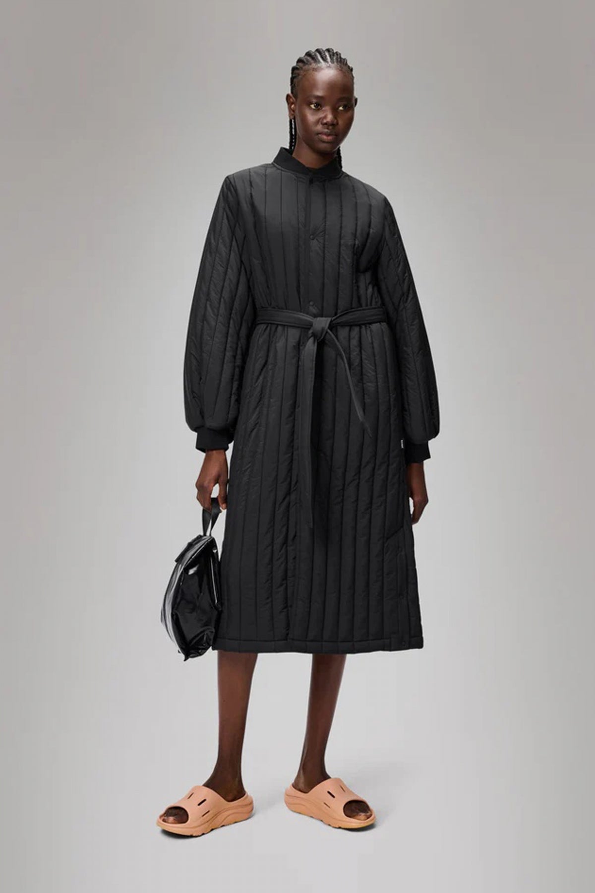 RAINS BANJA LINER W COAT T en color BLACK (4)