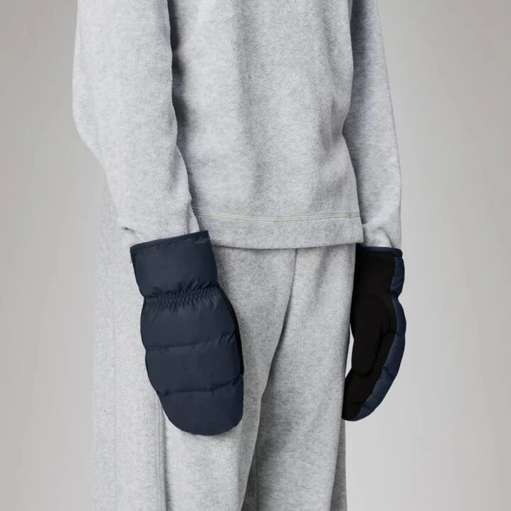 RAINS LOHJA PUFFER MITTENS en color NAVY (2)