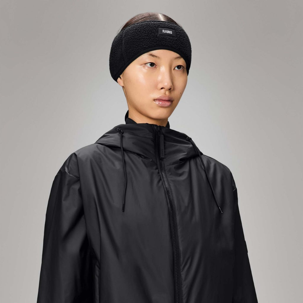 RAINS FLEECE TRAPPER HAT W en color BLACK (5)