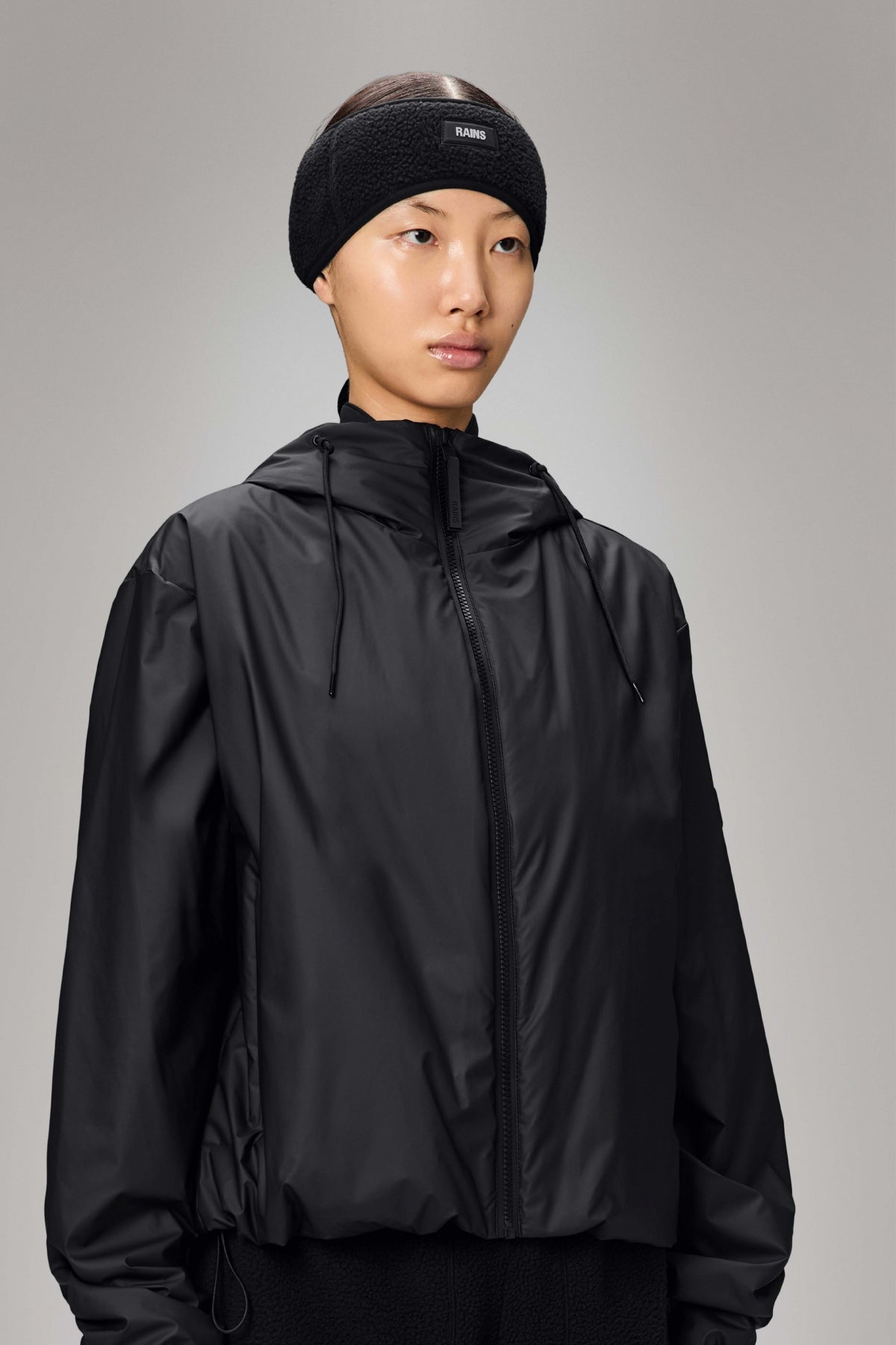 RAINS FLEECE TRAPPER HAT W en color BLACK (2)