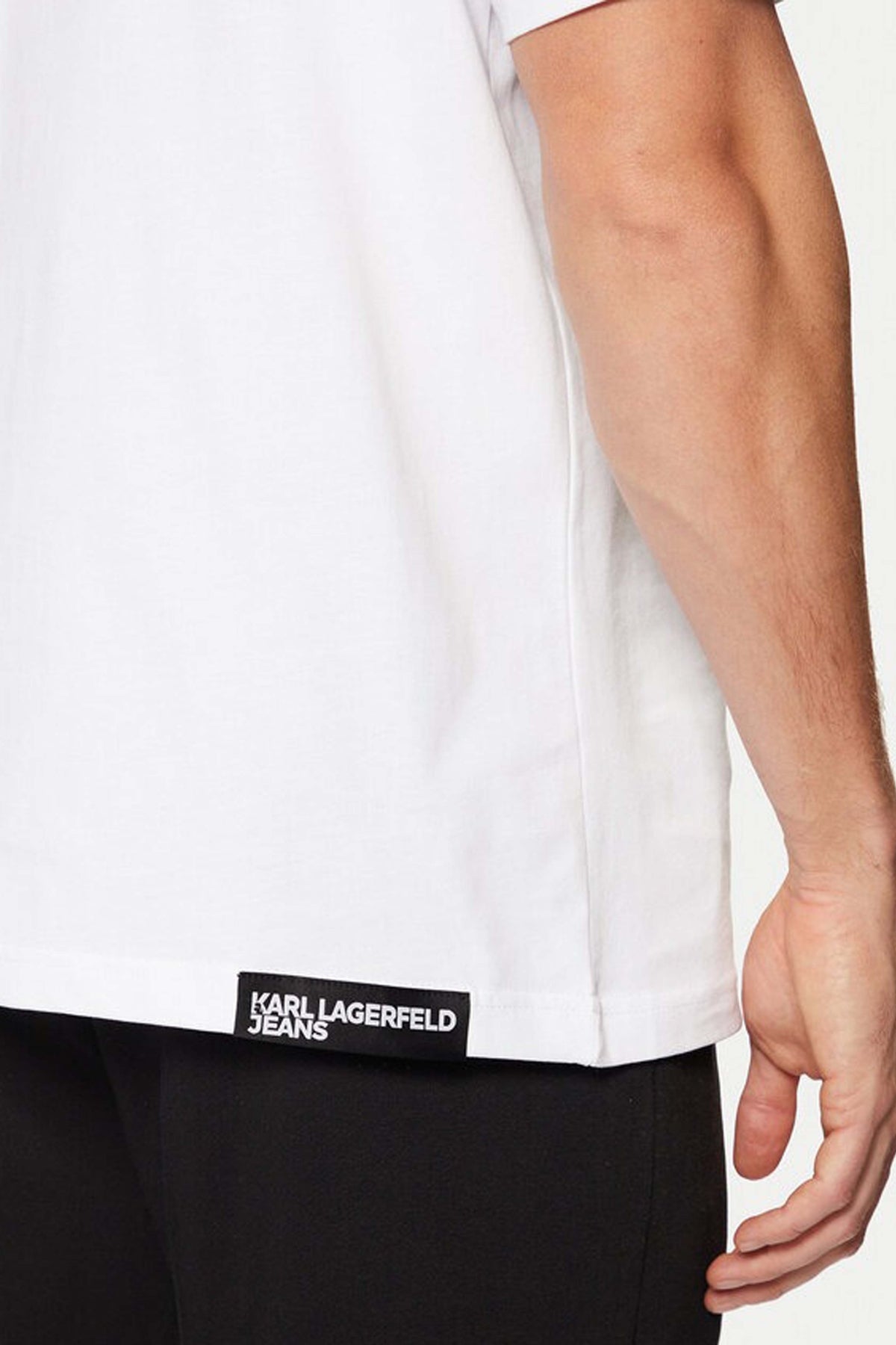 KARL LAGERFELD JEANS REG SS K LOGO TEE en color WHITE (4)
