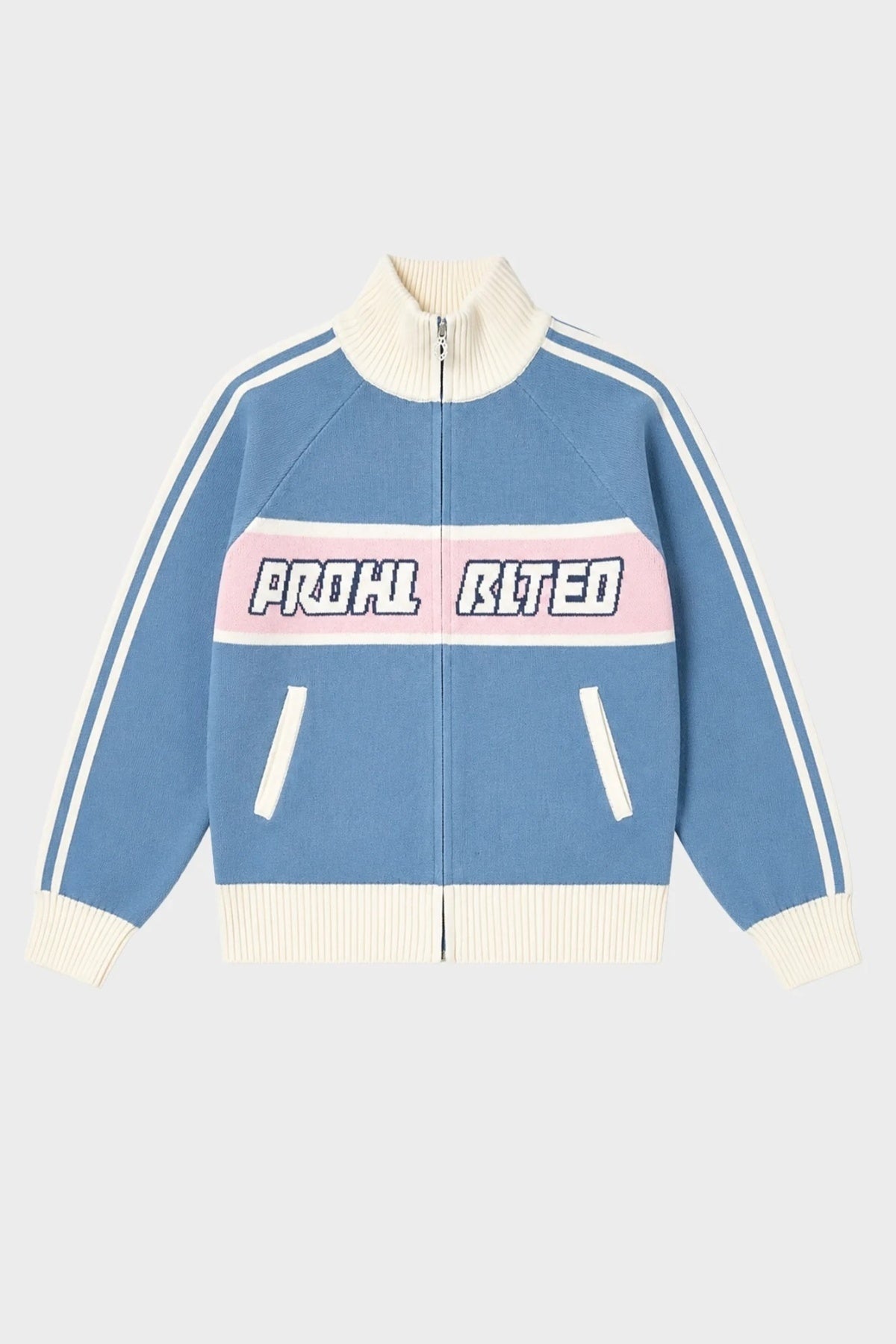 PROHIBITED LETTERMAN KNIT JACKE en color (5)