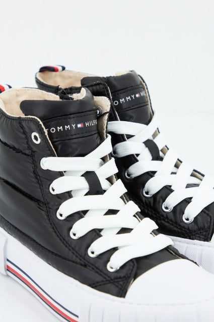 TOMMY HILFIGER HIGH TOP LACE-UP SNE en color BLACK (4)