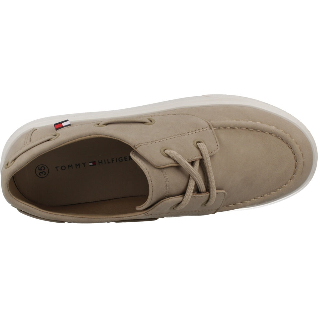 TOMMY HILFIGER LOW CUT LACE UP SHOE en color BEIGE (7)
