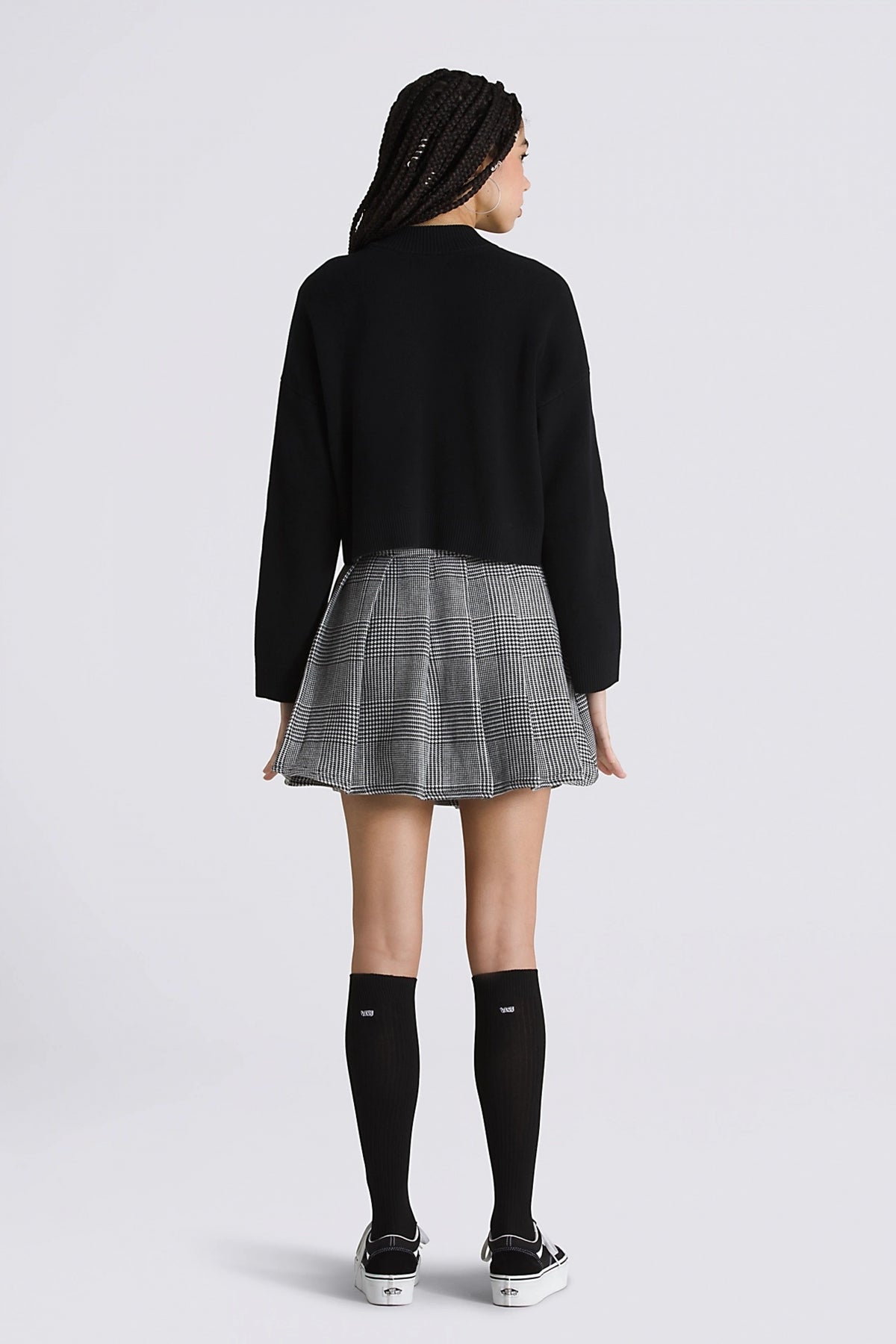 VANS NINA PLAID PLEATED S en color BLACK (3)