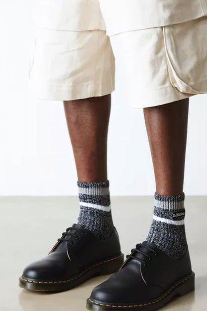 DR. MARTENS  SHORT MARL SOCK  en color BLACK  (2)